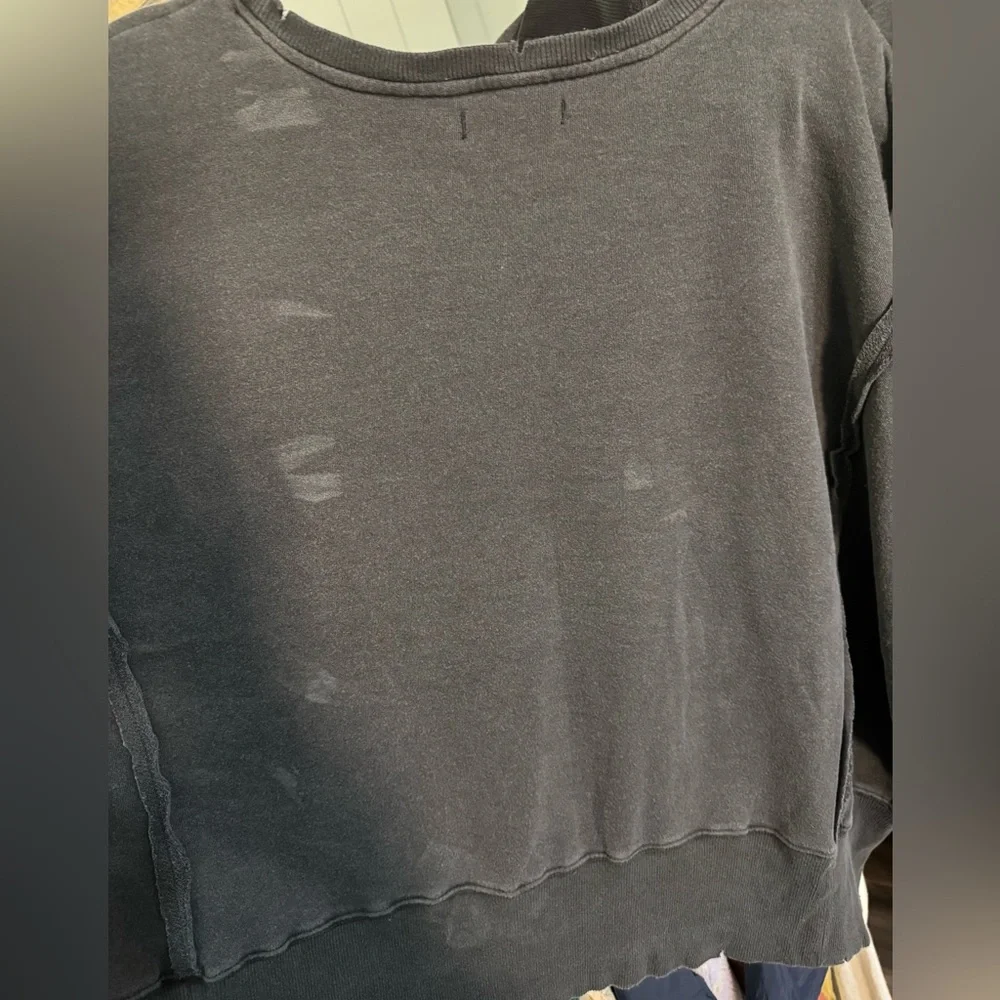 NWOT Free People / We the Free Camden Sweatshirt - black - XL IR - WASH - Picture 6 of 6
